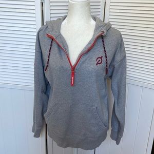 Peloton Gray and Red Women's Sweater